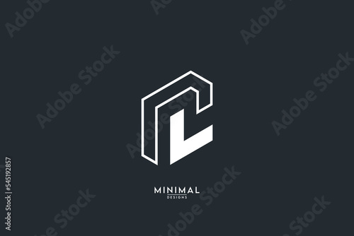Alphabet letter CL, LC icon logo vector