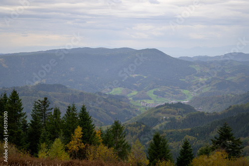 Beautiful view from a mountain in the Black Forest