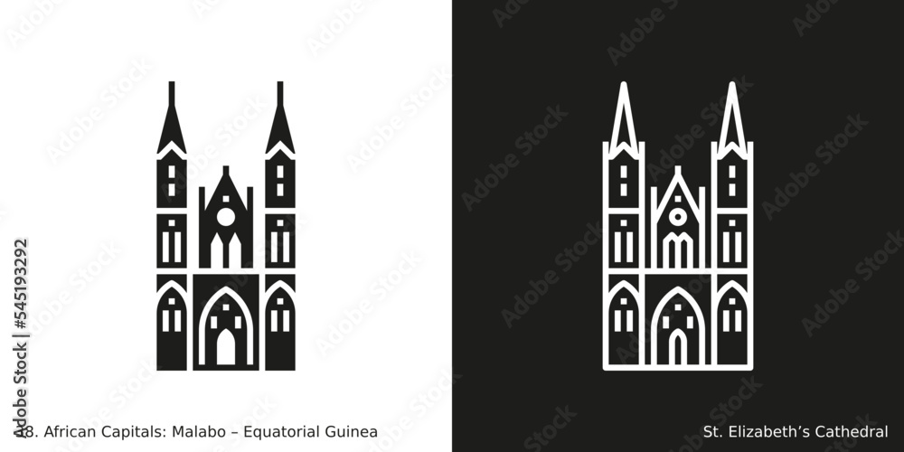 St. Elizabeth’s Cathedral Icon. Landmark building of Malabo, the capital city of Equatorial Guinea St. Elizabeth’s Cathedral Icon. Landmark building of Malabo, the capital city of Equatorial Guinea