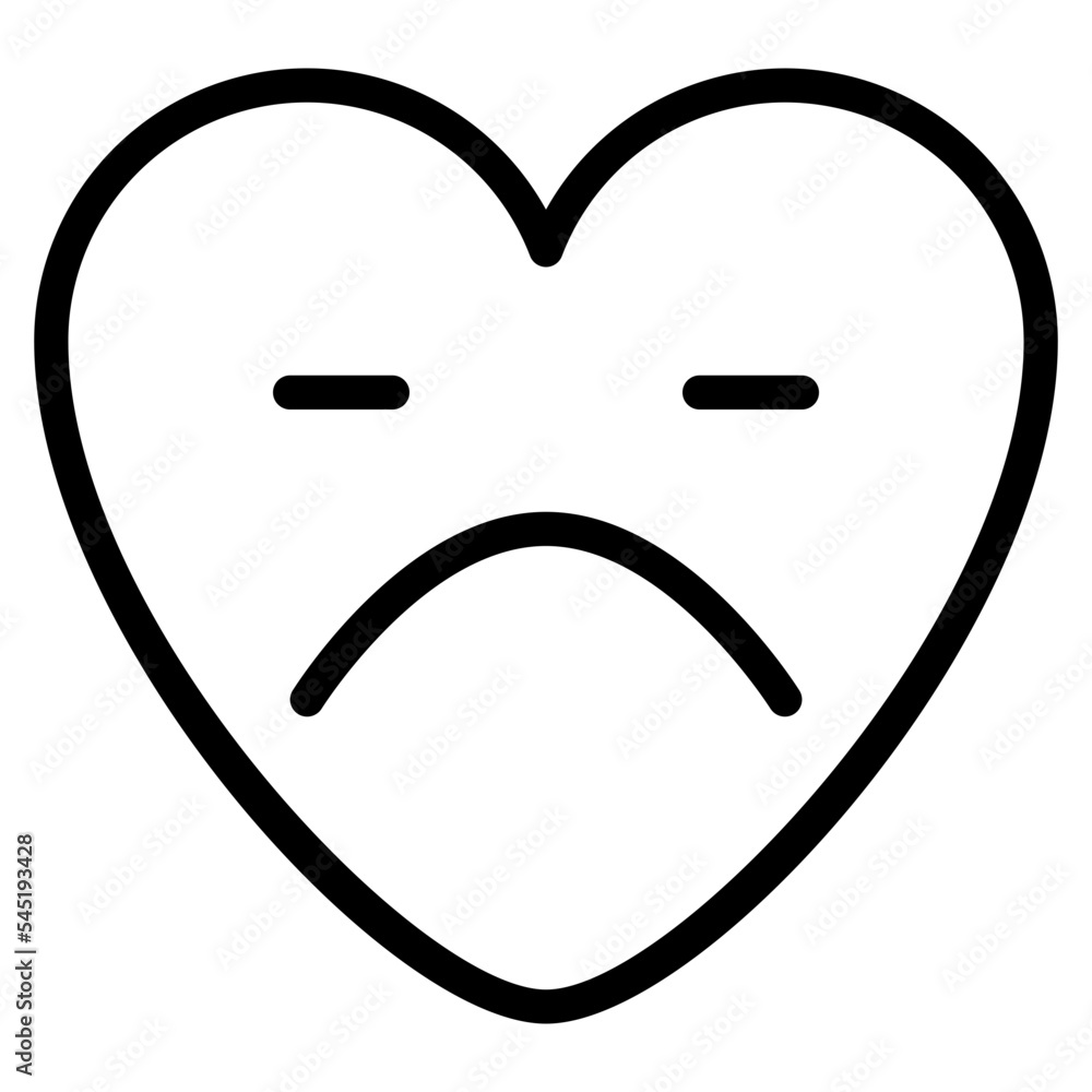 heartbroken sad emotional emoji heart icon