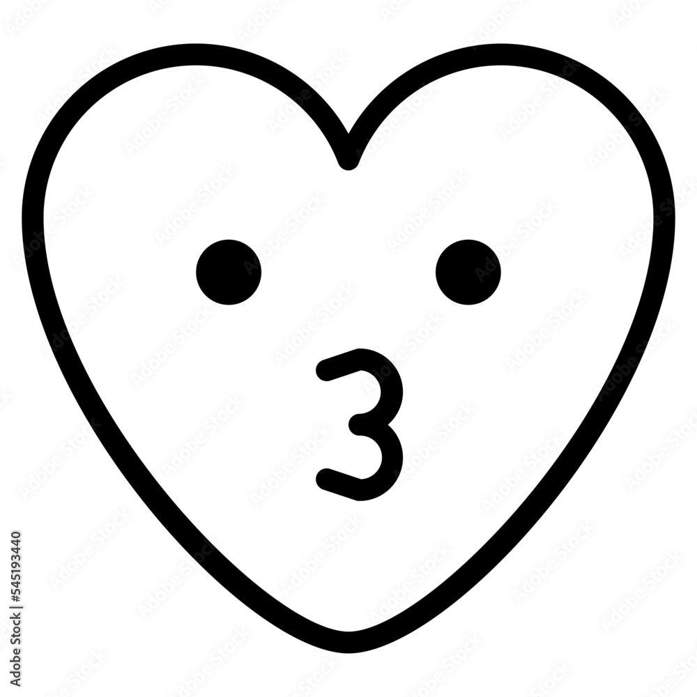 kiss love cute emoji heart icon kiss love cute emoji heart icon