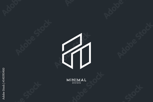 Alphabet letter PN, NP icon logo vector.