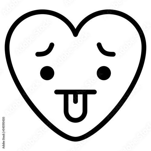hot bad tired emoji heart icon