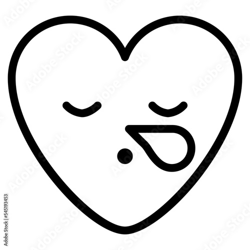 lazy sleepy feeling emoji heart icon