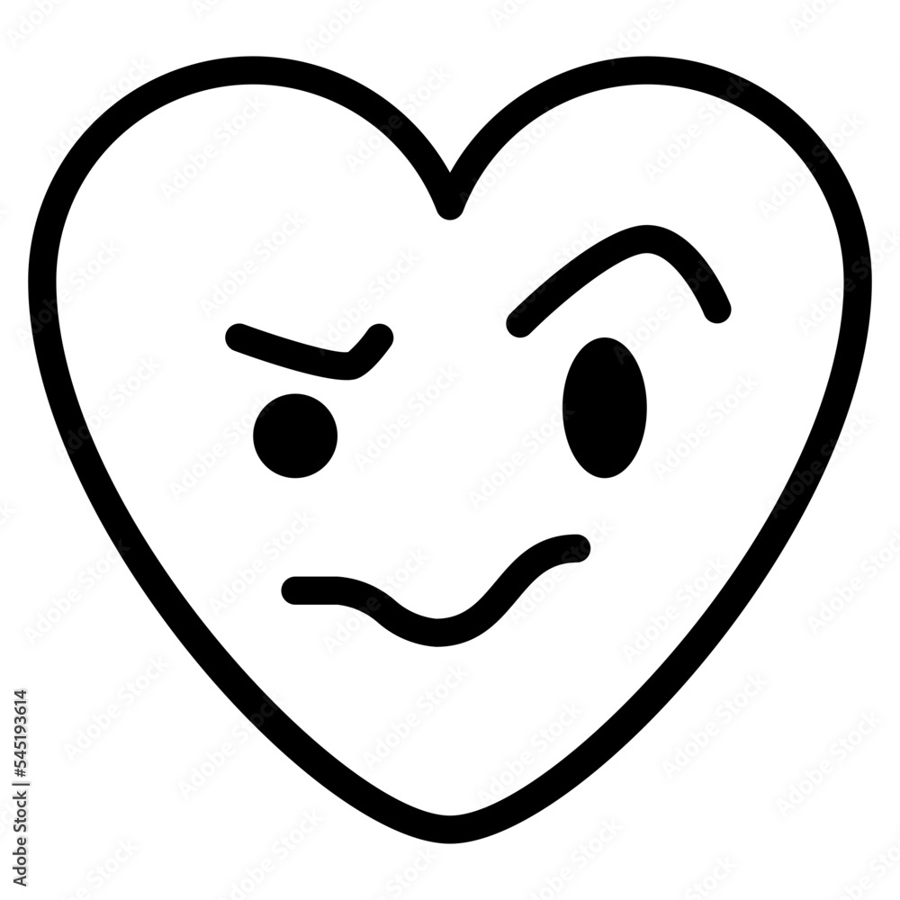 worried nervous thinking emoji heart icon worried nervous thinking emoji heart icon
