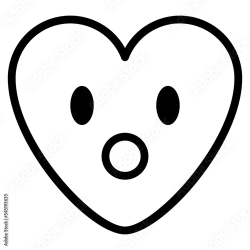 amazed surprise wonder emoji heart icon