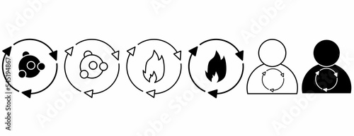 metabolism icon icon set isolated on white background.collection metabolic icon