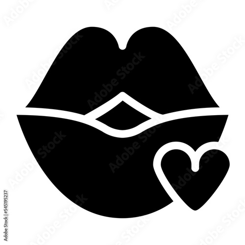 kiss love valentine romance icon