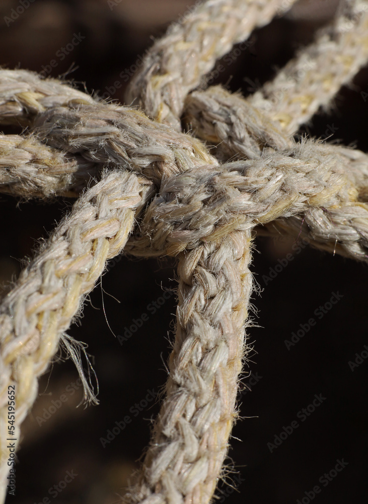 close-up knot on a rope close-up knot on a rope