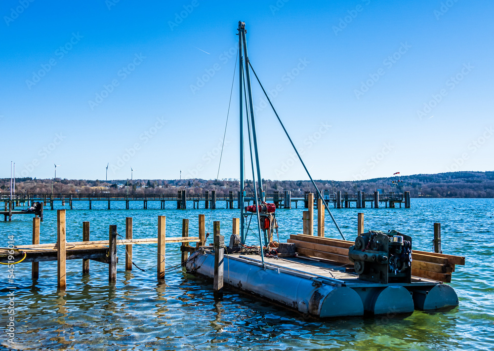 swimming working platform - float