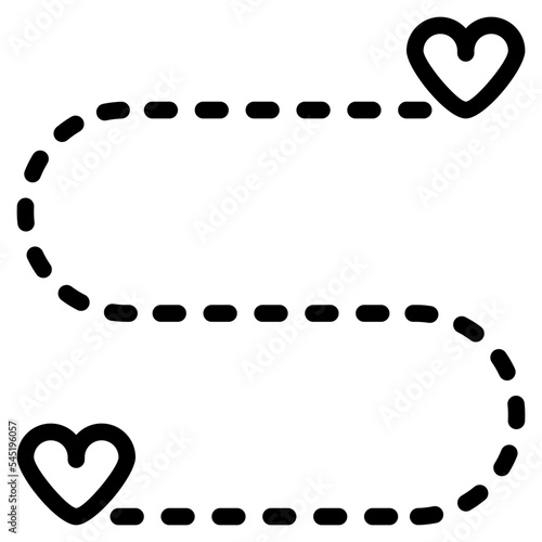 long distance love romance icon