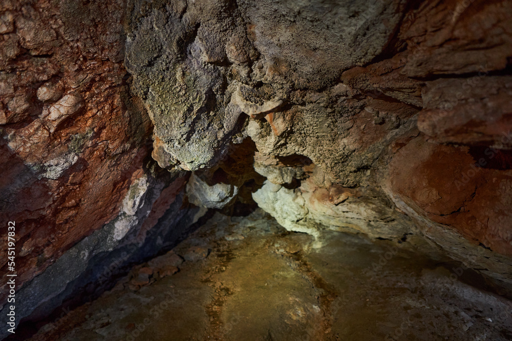 Colorful limestone cave