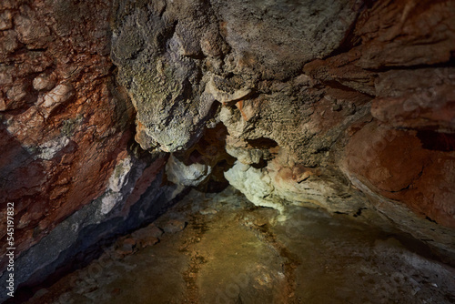 Colorful limestone cave