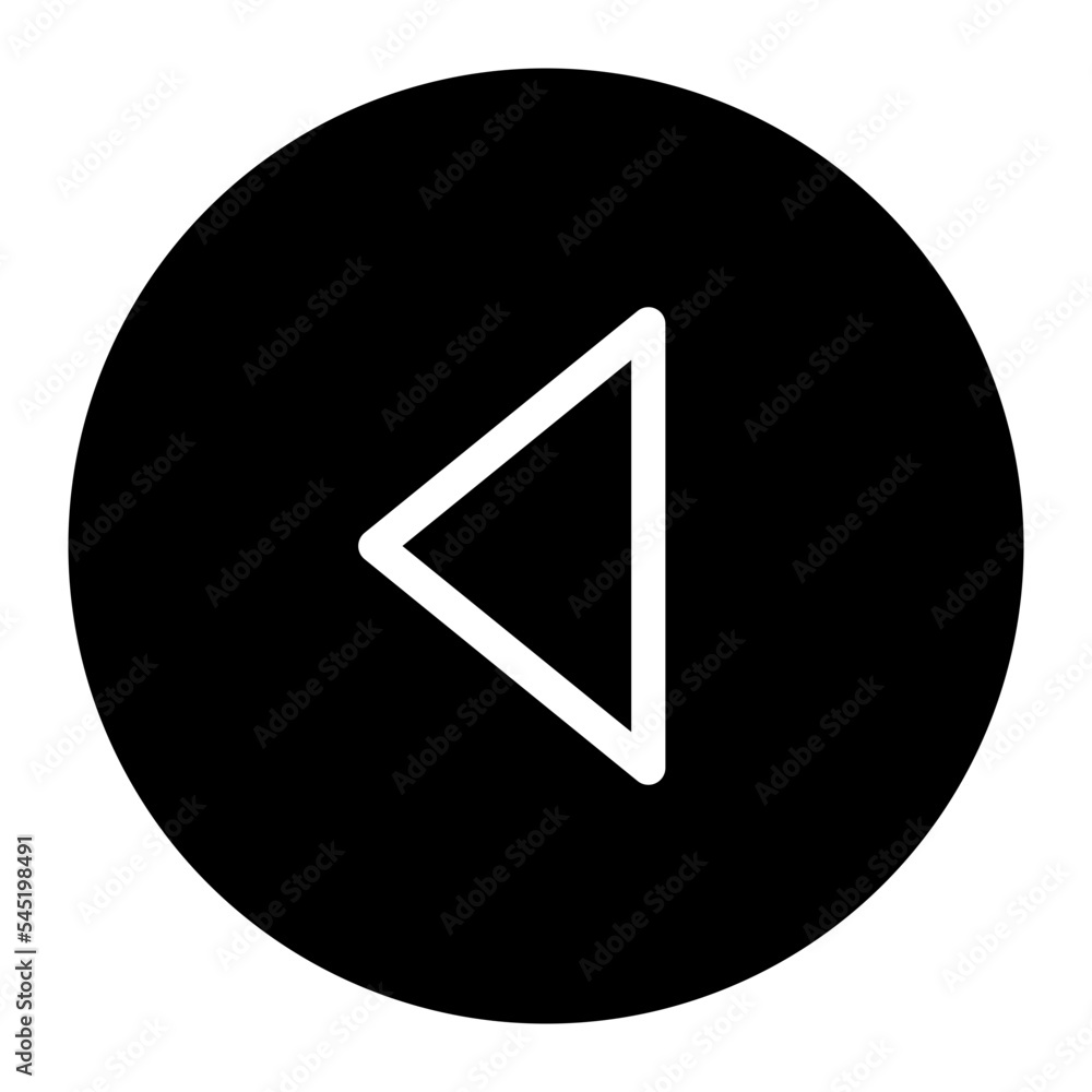 back reverse interface media icon back reverse interface media icon