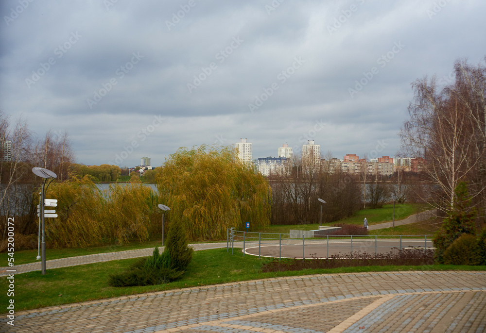Naklejka premium park in the city