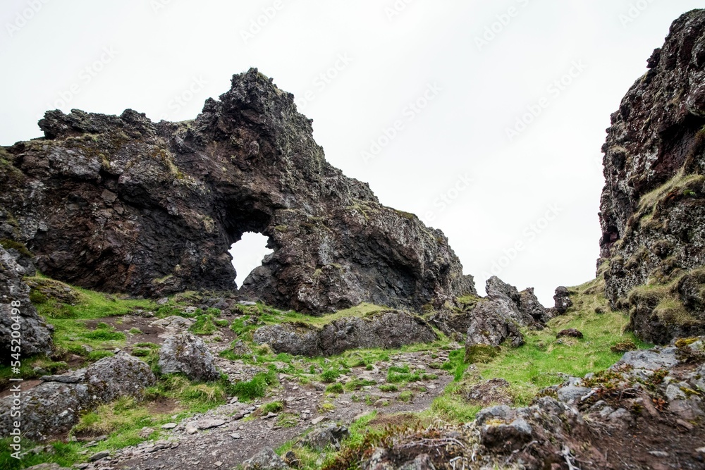 Gloomy landscapes around Reykjavik, Iceland