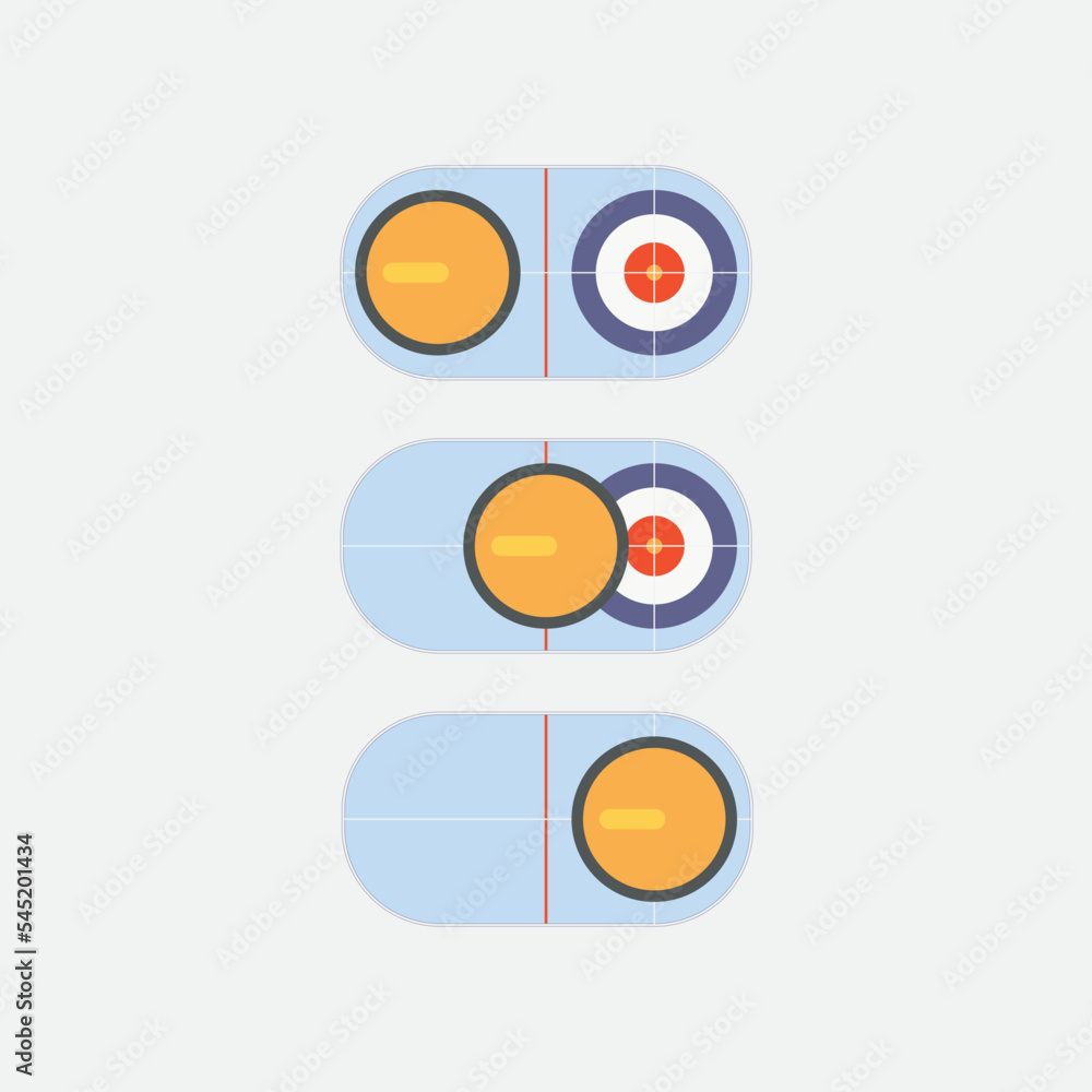 Fototapeta premium A vector illustration curling toggle