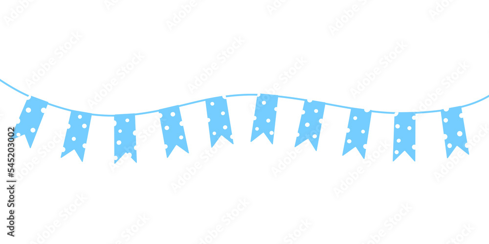 Obraz premium Blue Polka Dot Flag Banner