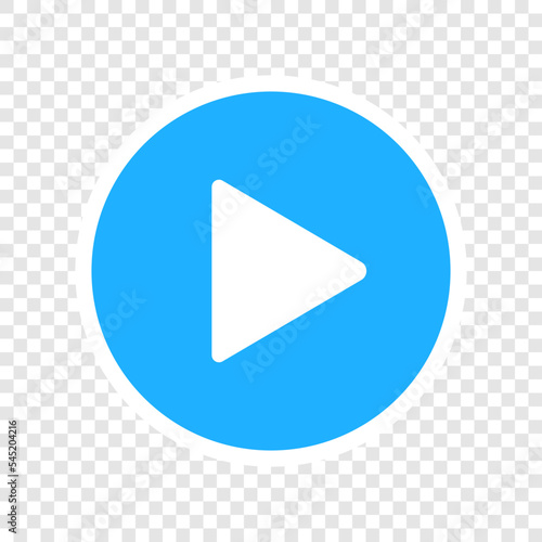 blue play button icon