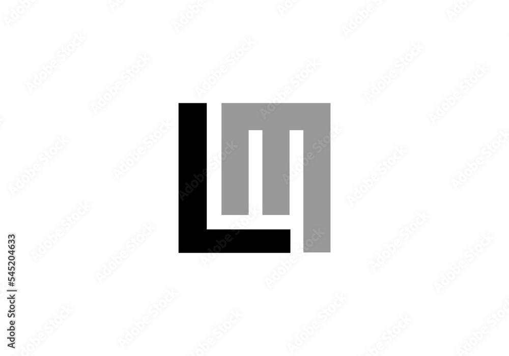 initial logo letter LM initial company icon business logo background illustration initial logo letter LM initial company icon business logo background illustration