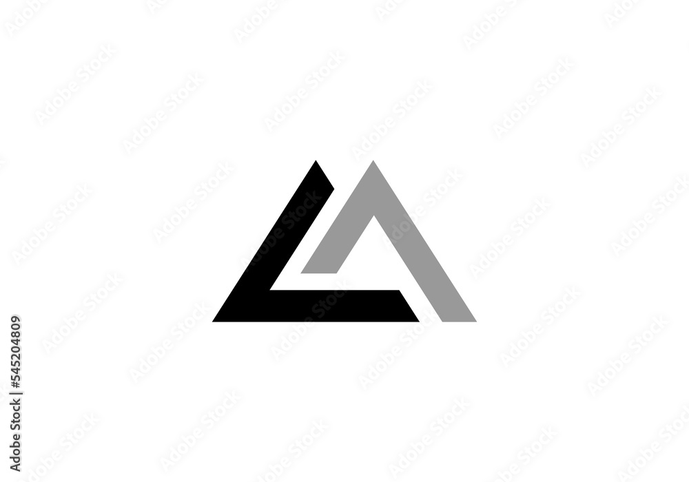 initial logo letter LM triangle initial company icon business logo background illustration initial logo letter LM triangle initial company icon business logo background illustration