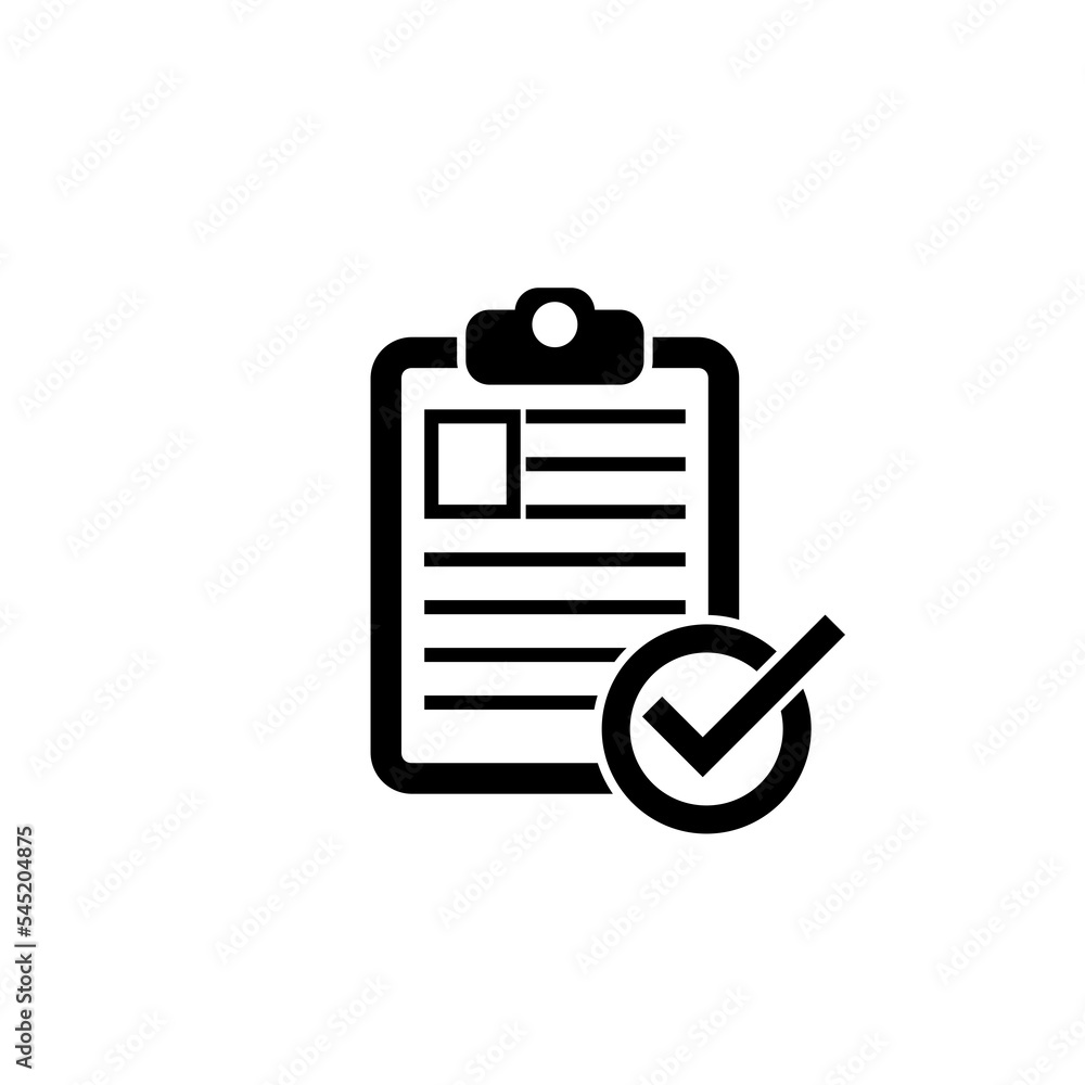 Checklist clipboard icon isolated on white background Checklist clipboard icon isolated on white background