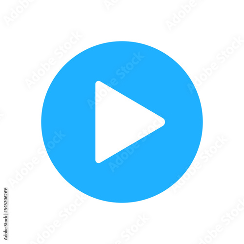 Blue Play button icon transparent png
