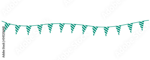Green Striped Triangle Flag Banner