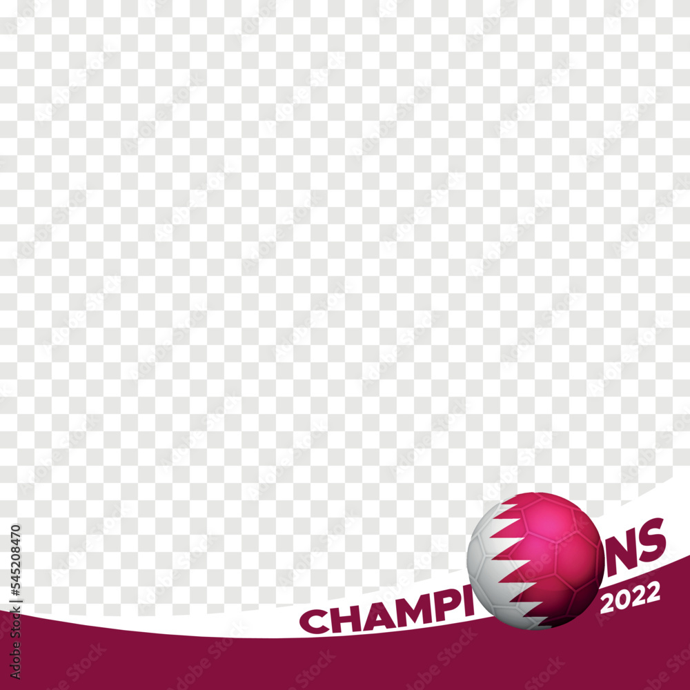 2022 champions qatar world football championship profil picture frame fan support banner for social media