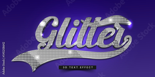 Editable 3D Diamond Text Effect. Luxury Text Effect Generator