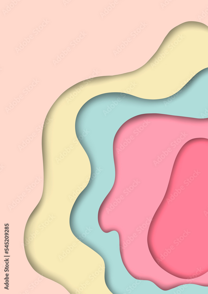 Abstract multicolor paper cut background