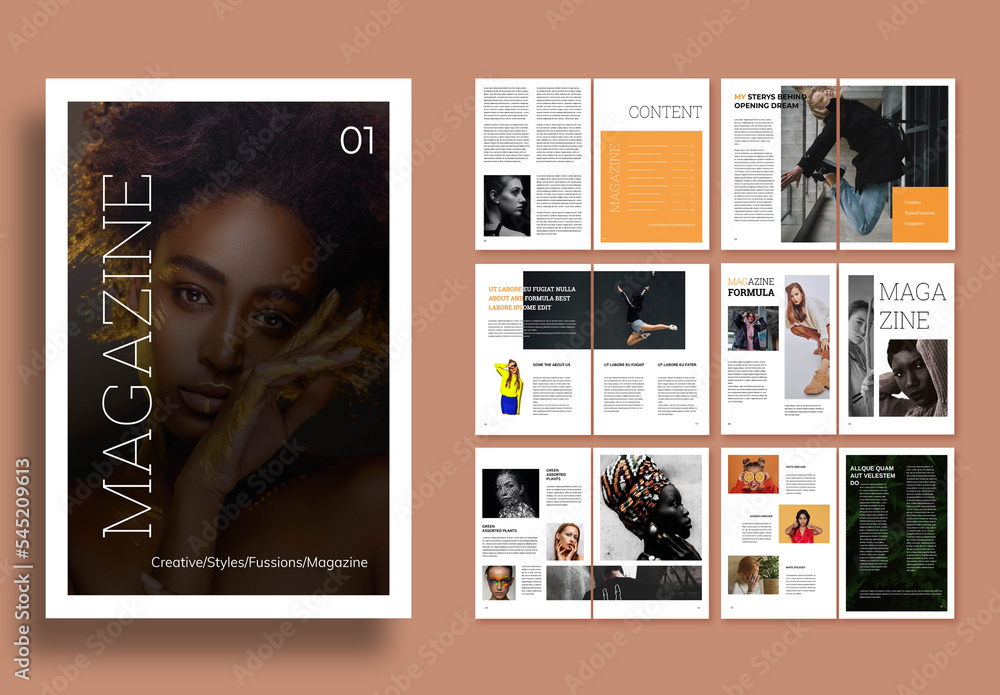 Magazine Stock Template Adobe Stock Magazine Stock Template Adobe Stock