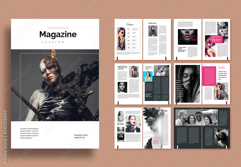 Magazine Layout Stock Template Adobe Stock