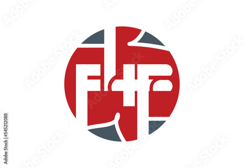 F4F letter logo and sticker design template photo
