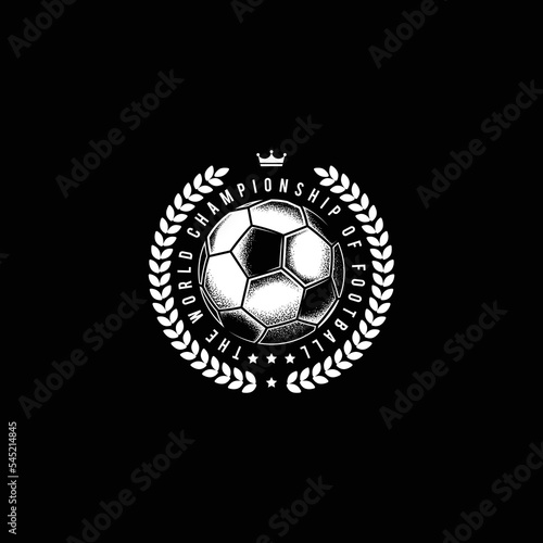 Original vector logo of the football club in retro style. A design element.