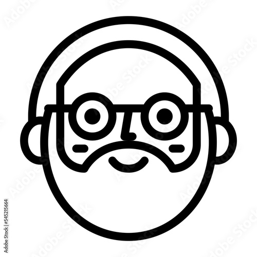 avatar man beard smile icon