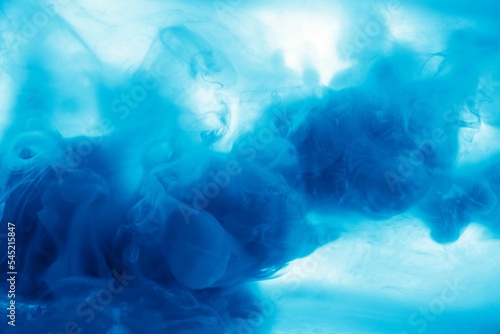 Light blue dense smoke background