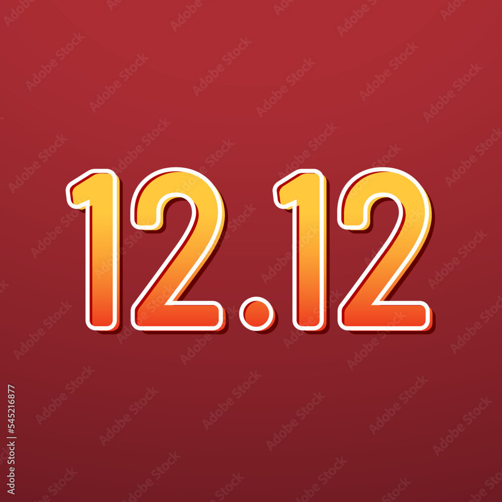12.12 last month of the year online sale. Special day 12.12 Shopping day sale poster or flyer design. 12.12 last month of the year online sale. Special day 12.12 Shopping day sale poster or flyer design.
