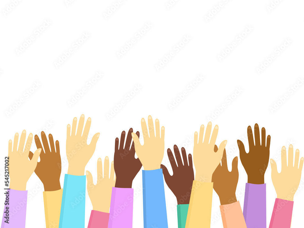colorful human hands volunteer isolate on transparent background. colorful human hands volunteer isolate on transparent background.