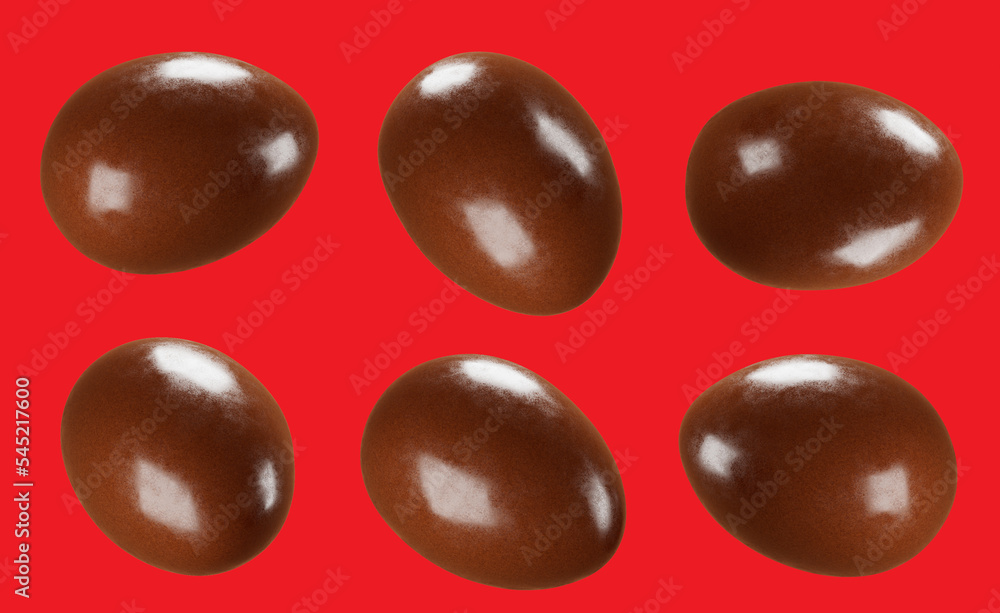 Chocolate dragee with crispy. 3d illustration. chocolate snack. Isolated background.