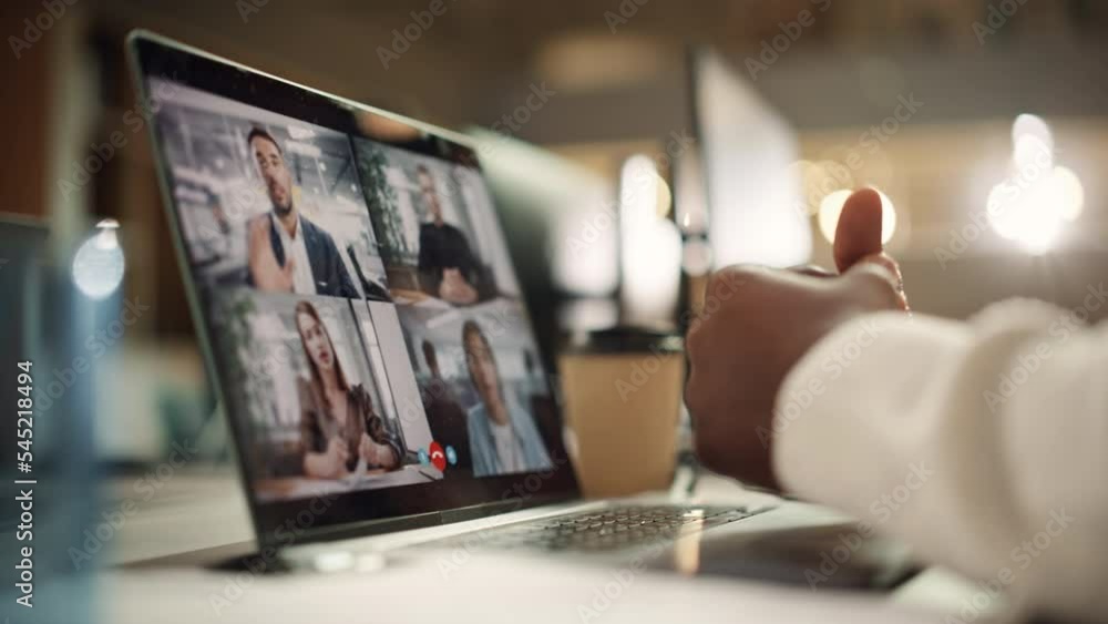 custom made wallpaper toronto digitalMultiethnic People Conference Meeting Online and Discussing Business Project. Laptop Screen Containing a Group Video Call. Colleagues Working From Home and Collaborating on Internet