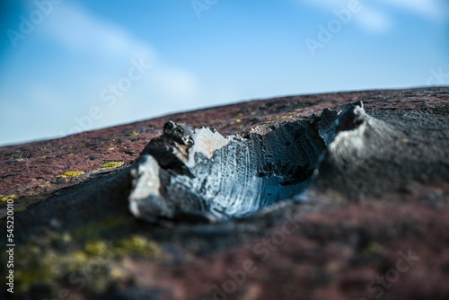 Scrape from a bullet on a Bunker photo