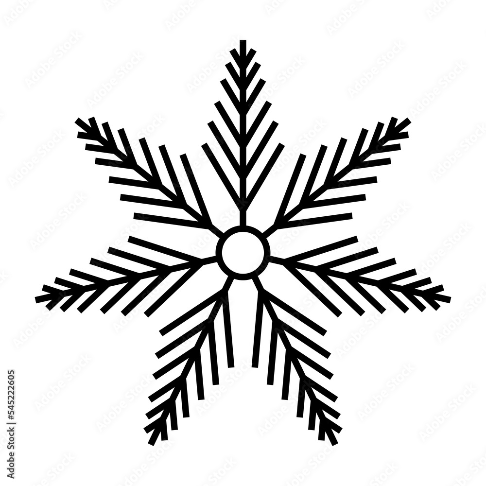 Obraz premium Snow flake icon.