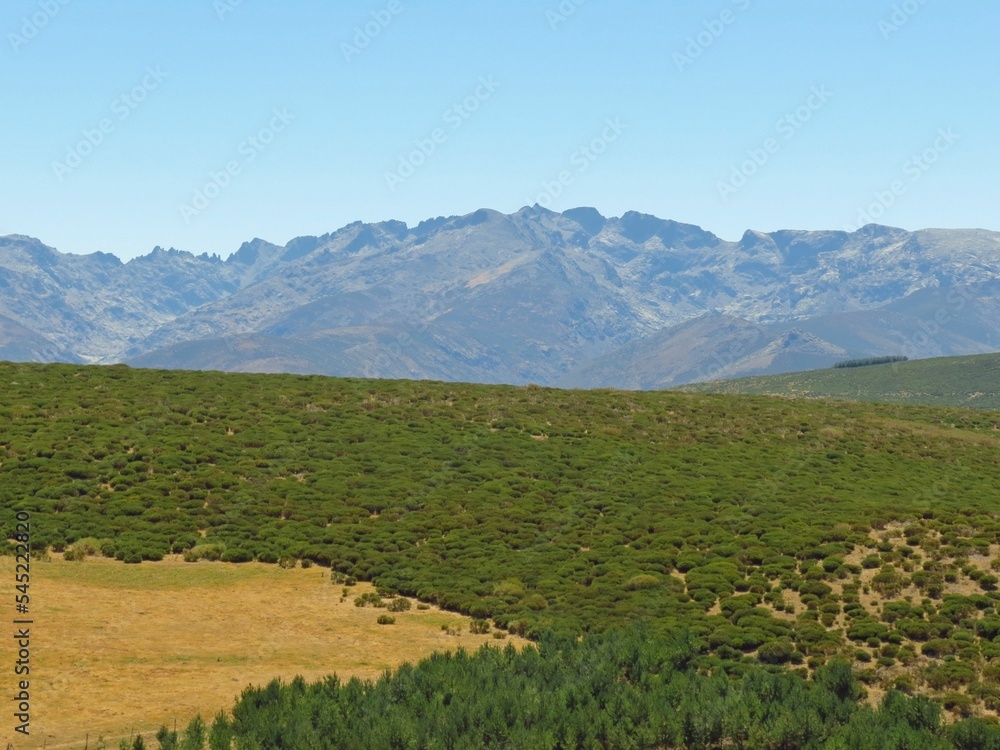 Beautiful view of the Sierra de Gredos mountain range in Spain