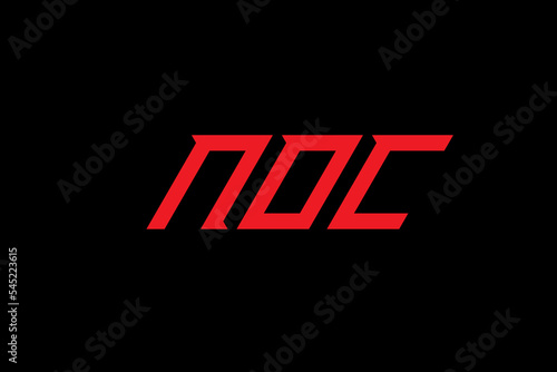 NOC LETTER and ALPHABET LOGO DESIGN
