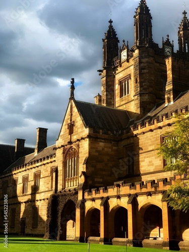 Photography Vertical shot of the University of Sydney in sunlight on a cloudy day, Sydney, A