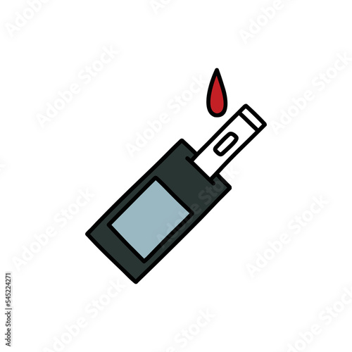 blood checker doodle icon, vector color line illustration