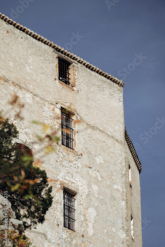 Facade of the ancient citadel on a rock in the French town of Entrevaux in Provence © Andrei Antipov