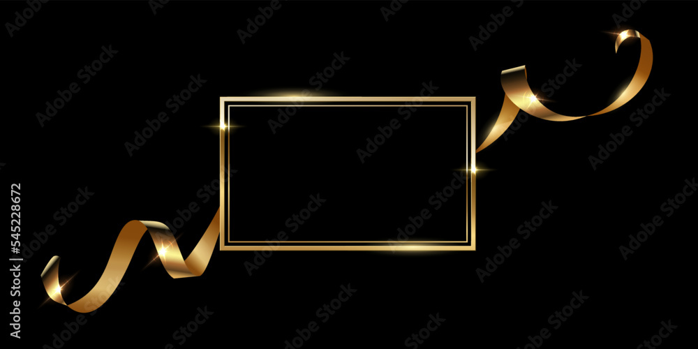 Elegant and luxurious regal gold frame on dark Vector Image
