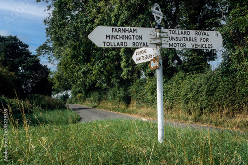 roadsigns, farnham shaftesburry, dorset, england, countryside, eighties,  photo